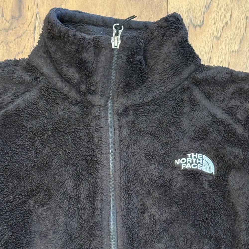 The North Face Osito Fleece Jacket Womens Medium Black Full Zip Mock Neck Soft